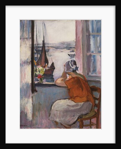Young Girl at the Window Opposite the Island of Yeu by Henri Lebasque