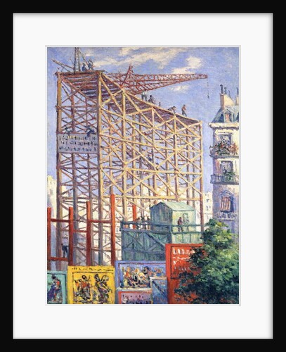 Scaffolding and Posters, c.1912 by Maximilien Luce