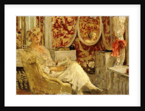 Lucy Hessel in the Boudoir at the Cezanne Property, Vaucresson, 1924 by Edouard Vuillard