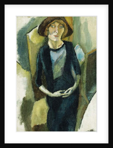 Hermin in Blue, 1916 by Jules Pascin