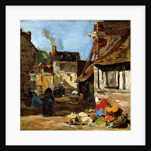 Honfleur, Saint-Catherine market place, 1867-1870 by Eugene Louis Boudin