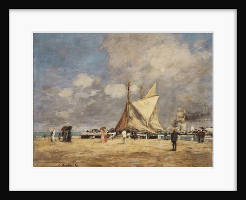 On the Pier, Deauville, 1889 by Eugene Louis Boudin