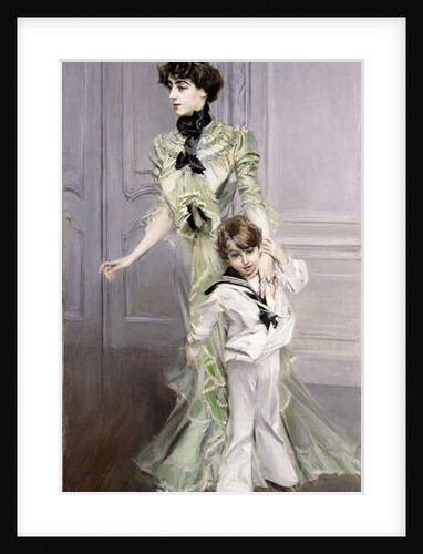 Portrait of Madame Hugo, and her Son, 1924 by Giovanni Boldini