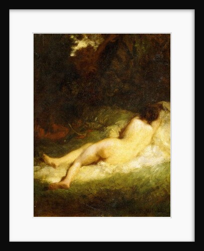 A Sleeping Nymph Blocked by a Satyr, c.1846-47 by Jean-Francois Millet