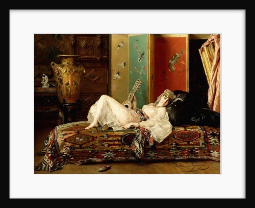 A Reclining Odalisque by Gustave Leonard de Jonghe