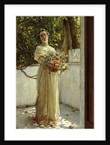 The Flower Gatherer by Gioacchino Pagliei