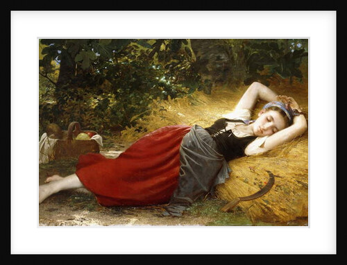 A Young Peasant Girl, Sleeping, 1874 by Leon Bazile Perrault
