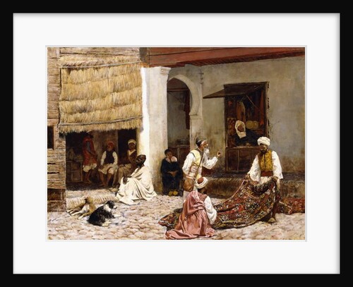 A Rug Bazaar, Tangier, 1878 by Edwin Lord Weeks