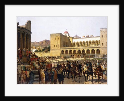 The Exit of Ruggero I, King of Sicily by Giuseppe Sciuti