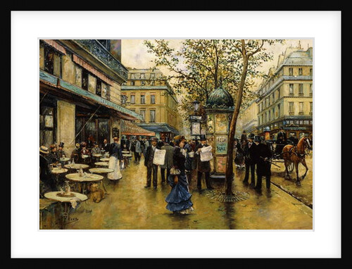 La Place de l'Opera, Paris by Ulpiano Checa y Sanz