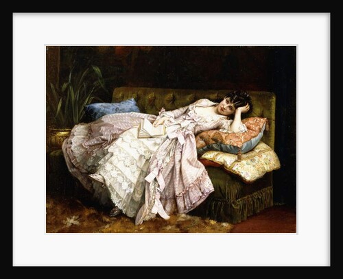 A Reclining Beauty, 1877 by Auguste Toulmouche