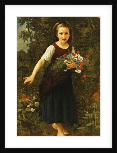 Little Girl by the Brook holding a Sheaf of Flowers, 1886 by William-Adolphe Bouguereau