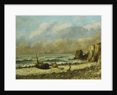 Two Boats on the Beach, by Gustave Courbet