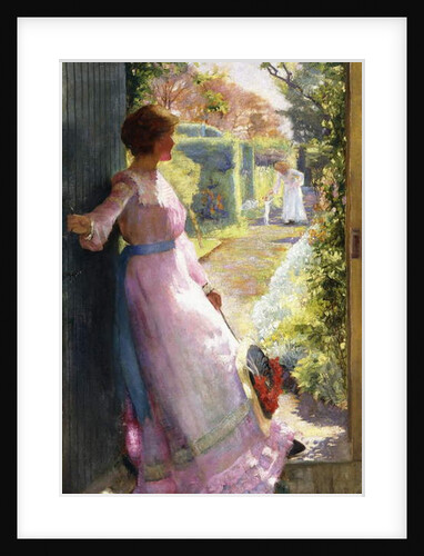 The Artist's Wife Welcoming her Sister, Hebe, to Tea by Alfred Sangster