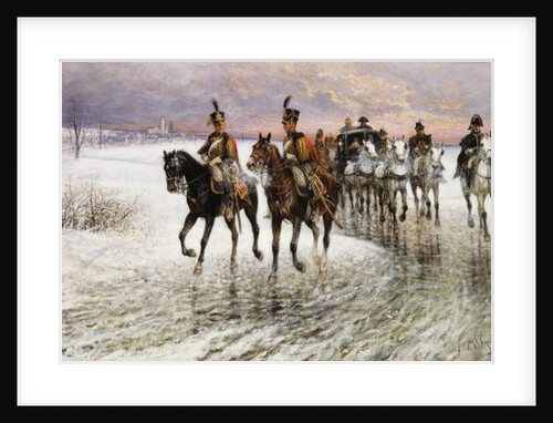 Napoleon retreating from Moscow by Jan van Chelminski