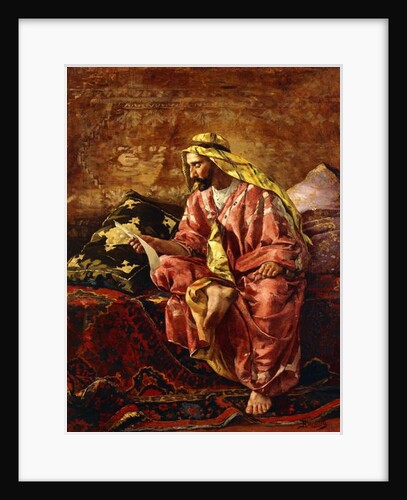 An Arab Reading a Letter by Henri Pierre Hippolyte Dubois