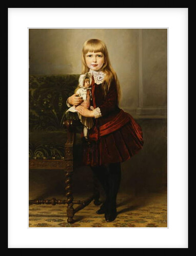 Portrait of a Young Girl Holding a Doll, 1887 by Emil Brack