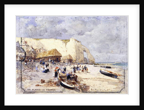The Beach at Etretat, by Luigi Loir
