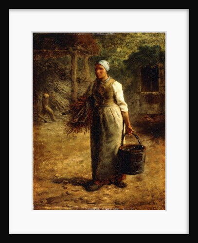 Woman Carrying Firewood and a Pail, c.1858-60 by Jean-Francois Millet