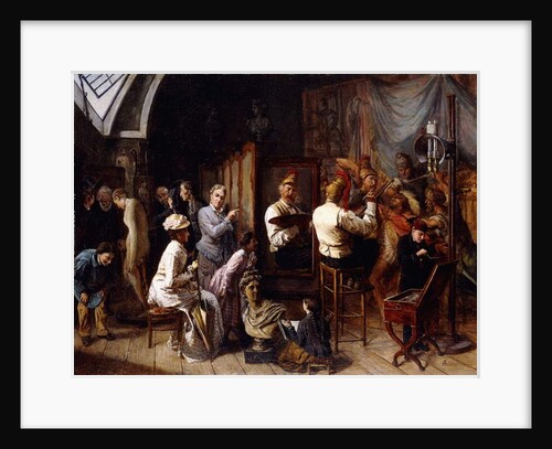 The Artist's Studio by Francois Auguste Biard
