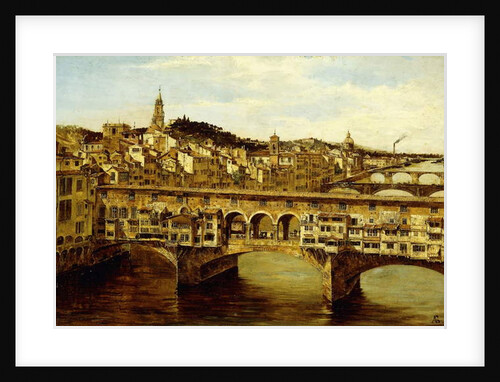 A View of the Ponte Vecchio, Florence, by Antonietta Brandeis
