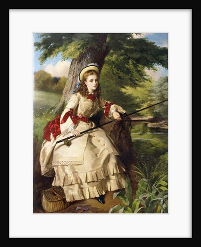 A Young Lady Fishing, 1873 by William Maw Egley