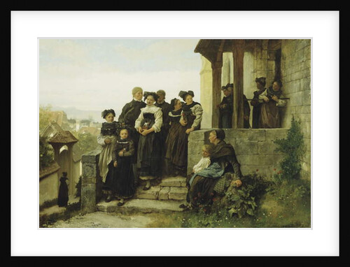 After the Protestant Church Service, 1872 by Gustave Brion