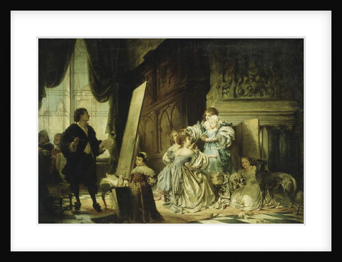 Van Dyck in his Studio Painting a Portrait of Charles, Prince of Wales, Son of Charles I, 1876 by Hermann Schneider