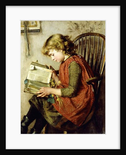 A Young Girl Reading, 1890 by Charlotte Weeks