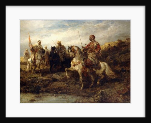 Arab Warriors on Horseback by Adolf Schreyer