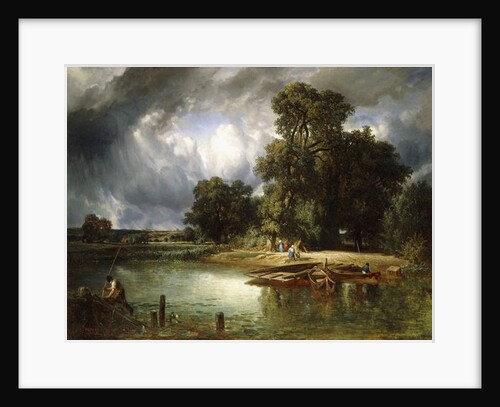 The Ferry Crossing, 1849 by Constant-Emile Troyon