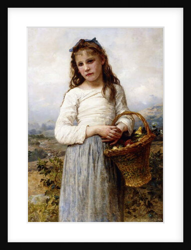A Young Girl with a Basket of Fruit, 1905 by William-Adolphe Bouguereau