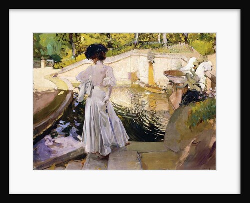Maria looking at the Fishes, Granja, 1907 by Joaquin Sorolla y Bastida