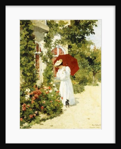 The Red Parasol, 1891 by Rene Joseph Gilbert