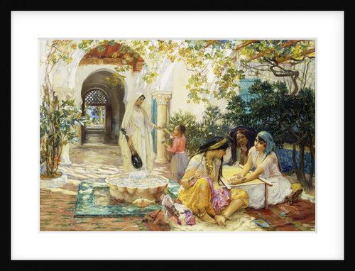 In a Village at El Biar, Algiers by Frederick Arthur Bridgman