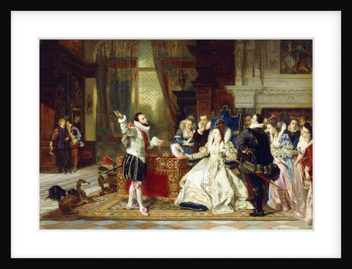 Sir Walter Raleigh and Queen Elizabeth, 1875 by Charles Edouard Boutibonne