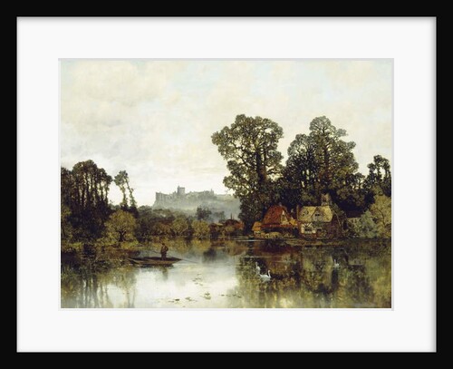 The Thames River with a View onto Windsor Castle by Karl Heffner