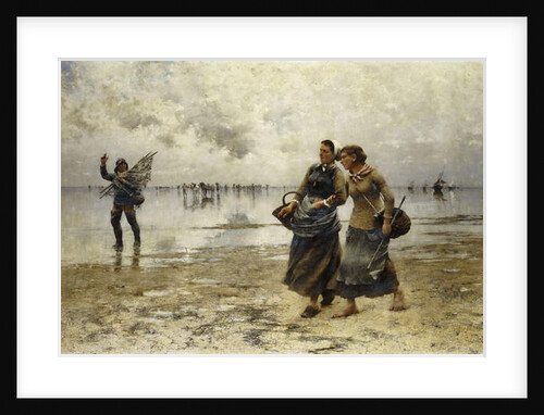 Low Tide by August Wilhelm Nikolaus Hagborg