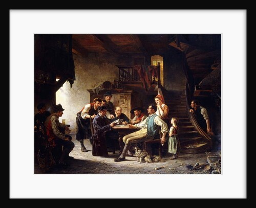 Reading the News, 1887 by Charles Meer Webb