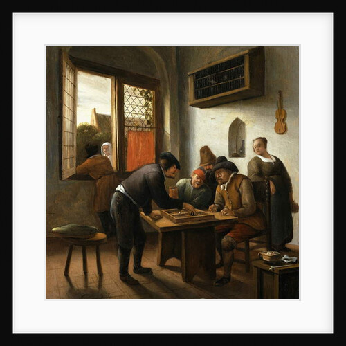 Tric Trac Players in an Interior by Jan Havicksz. Steen