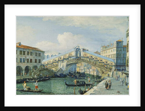 The Rialto Bridge at the Grand Canal, Venice by Adolf Sukkert