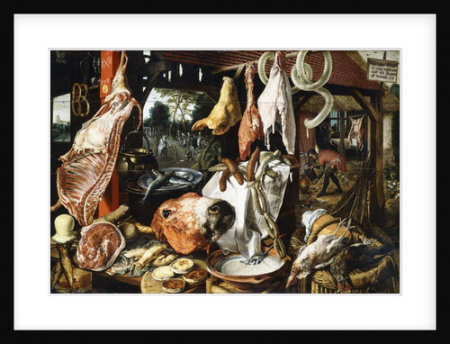 A Butchers Stall with the Holy Family on the Flight into Egypt, 1551 by Pieter Aertsen
