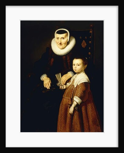 Portrait of a Lady, aged 80 with a Girl, aged 6, three quarter-length, c.1632-33 by Jacob Adriensz Backer