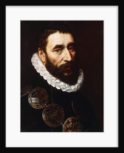 Portrait of a Bearded Man, bust-length, wearing gorgets by Adriaen Thomasz Key