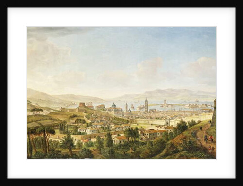 A Panoramic view of Messina, Sicily by Gaspar van Wittel