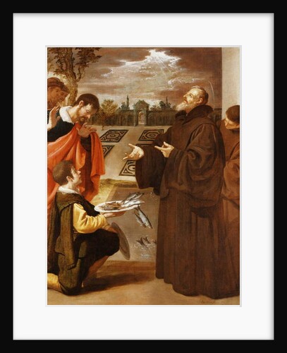 Saint Francis of Paola blessing the Fish by Jusepe or Jose Leonardo