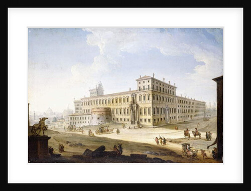 The Piazza del Quirinale, with the Castel Sant'Angelo and Saint Peter's beyond by Antonio Joli