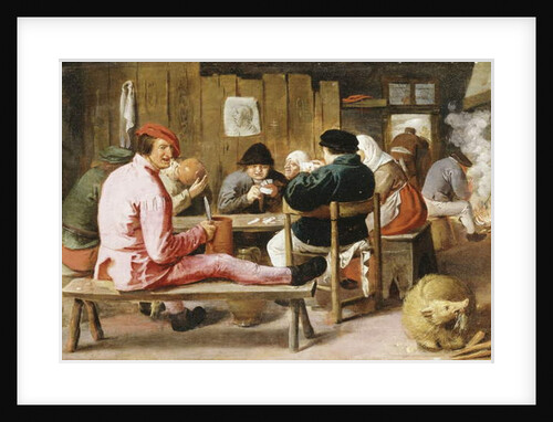 Boors Smoking and Drinking at a Table in a Tavern, c.1625 by Adriaen Brouwer