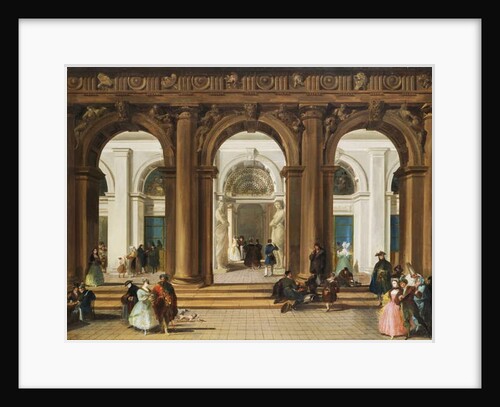 The Entrance to the Biblioteca Marciana, Venice by Giuseppe Bernardino Bison