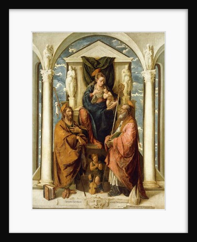 The Madonna and Child Enthroned by Pietro de Marascalchi